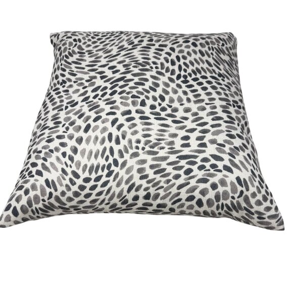 Decorative Throw Pillow 20" Feather Down Cream Shades of Gray Abstract Animal - Picture 5 of 8